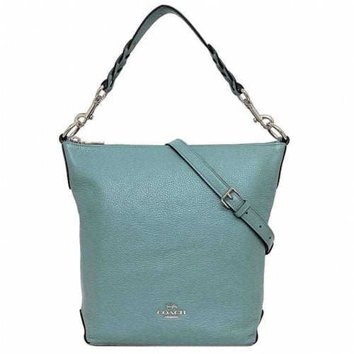 Pre-owned Coach Leather Handbag In Green