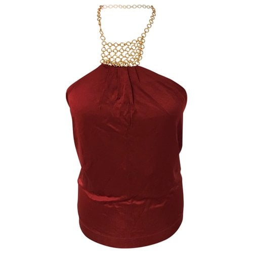 Pre-owned Max & Co Camisole In Burgundy