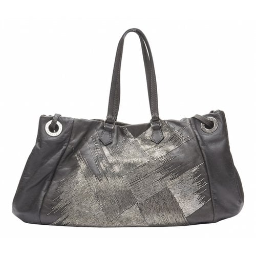 Pre-owned Valentino Garavani Leather Handbag In Grey