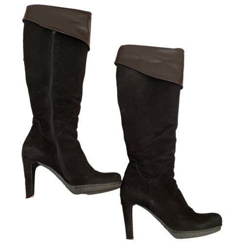 Pre-owned Laura Bellariva Leather Boots In Black