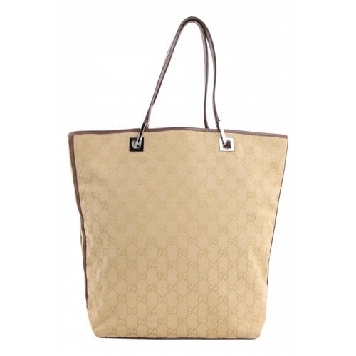 Pre-owned Gucci Balthus Tote In Beige
