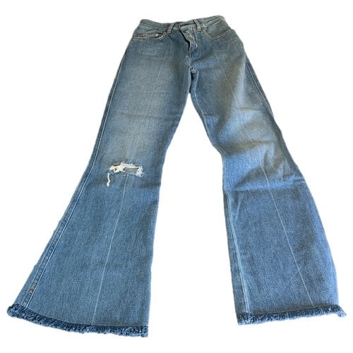 Pre-owned Golden Goose Bootcut Jeans In Turquoise