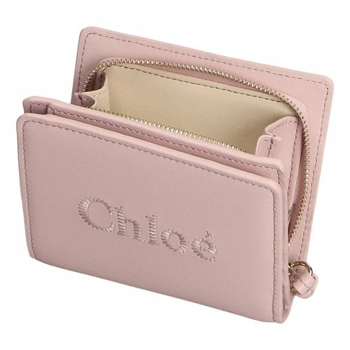 Pre-owned Chloé Leather Wallet In Purple