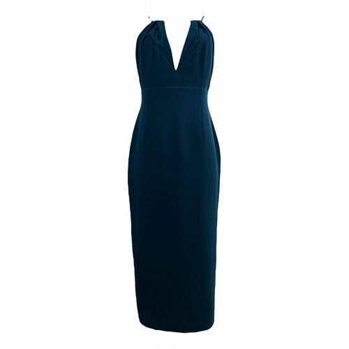 Pre-owned Dior Silk Mid-length Dress In Green