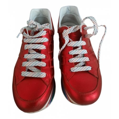 Pre-owned Hogan Leather Trainers In Red