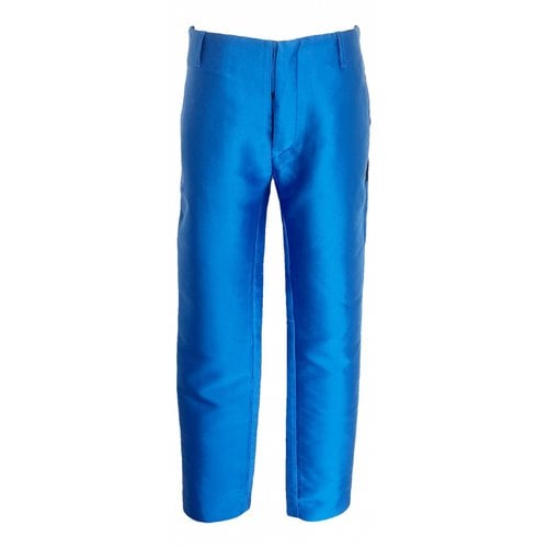 Pre-owned Ann Demeulemeester Trousers In Blue