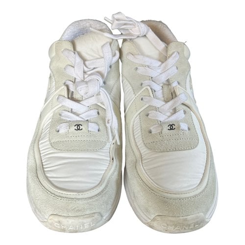 Pre-owned Chanel Boy Cloth Trainers In White