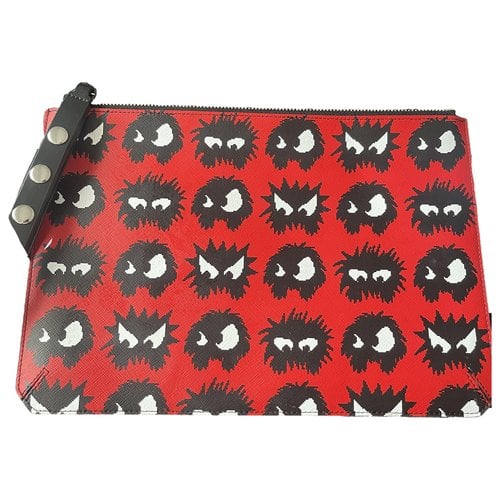 Pre-owned Mcq By Alexander Mcqueen Leather Clutch Bag In Red