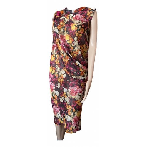 Pre-owned Chris Benz Silk Mid-length Dress In Multicolour