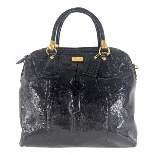 Pre-owned Coach Patent Leather Satchel In Black