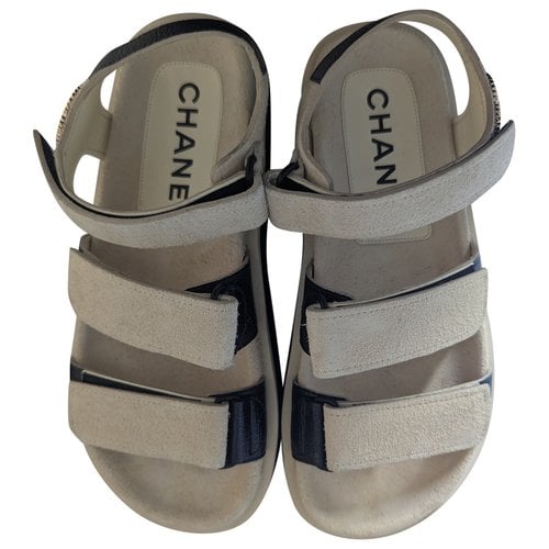 Pre-owned Chanel Dad Sandals Sandal In Beige