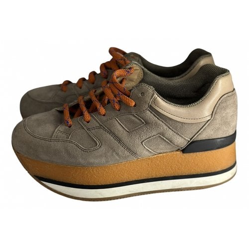 Pre-owned Hogan Trainers In Brown