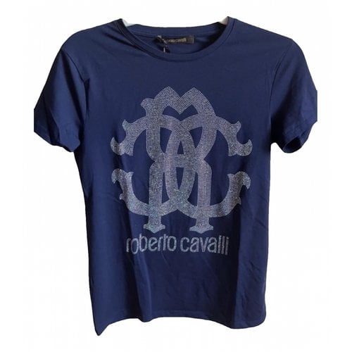 Pre-owned Roberto Cavalli T-shirt In Blue