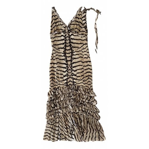 Pre-owned Roberto Cavalli Silk Mid-length Dress In Other