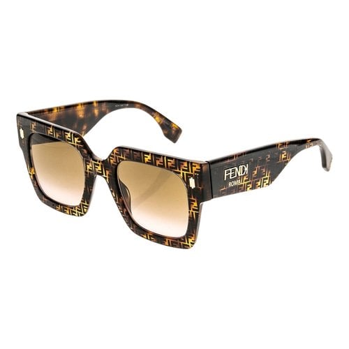 Pre-owned Fendi Oversized Sunglasses In Brown