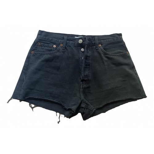 Pre-owned Re/done Mini Short In Black