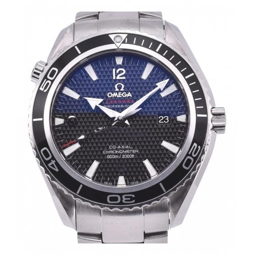 Pre-owned Omega Seamaster Watch In Black
