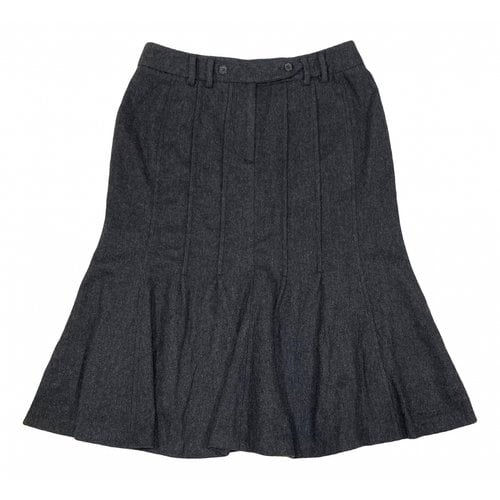 Pre-owned Max Mara Atelier Wool Mid-length Skirt In Grey