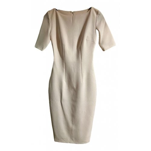 Pre-owned Safiyaa Mid-length Dress In Beige
