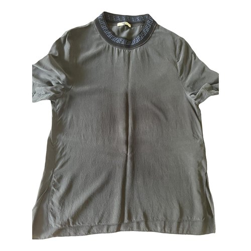 Pre-owned Fendi Silk Blouse In Anthracite