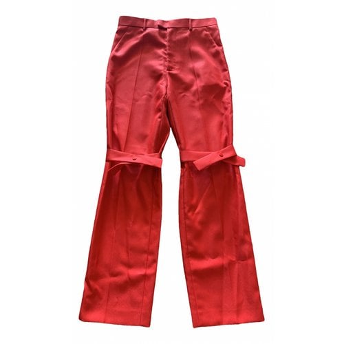 Pre-owned Bottega Veneta Straight Pants In Red