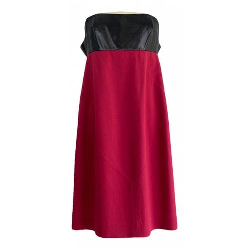 Pre-owned Narciso Rodriguez Mini Dress In Red