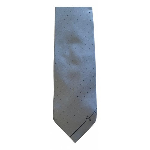 Pre-owned Givenchy Silk Tie In Turquoise
