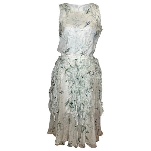 Pre-owned Rochas Silk Mid-length Dress In White