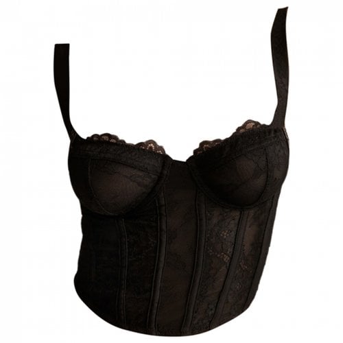 Pre-owned Anthropologie Lace Corset In Black
