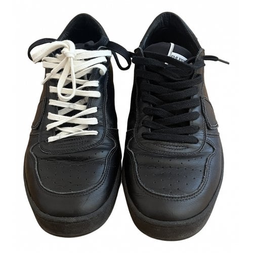 Pre-owned Philippe Model Leather Low Trainers In Black