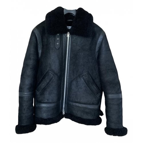 Pre-owned Acne Studios Leather Jacket In Anthracite