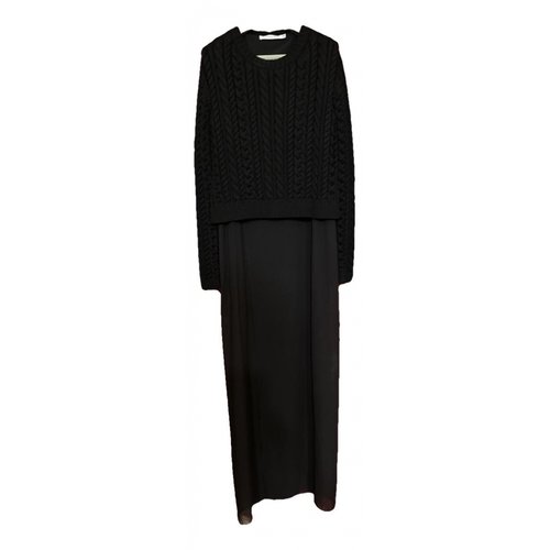 Pre-owned Dior Wool Maxi Dress In Black