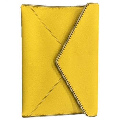 Pre-owned Rebecca Minkoff Leather Clutch Bag In Yellow