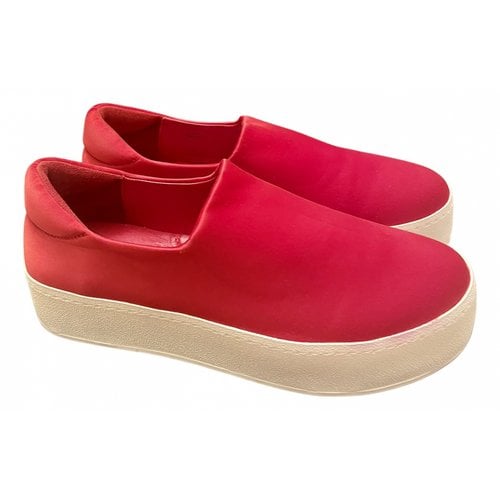 Pre-owned Opening Ceremony Cloth Trainers In Red