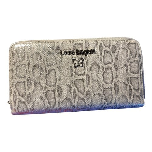 Pre-owned Laura Biagiotti Vegan Leather Wallet In Multicolour