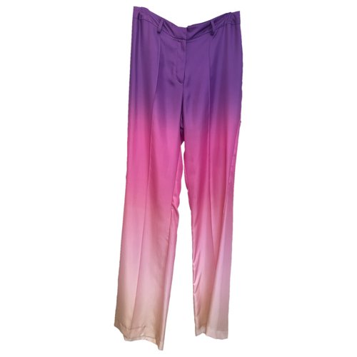 Pre-owned Dmn Silk Large Pants In Pink