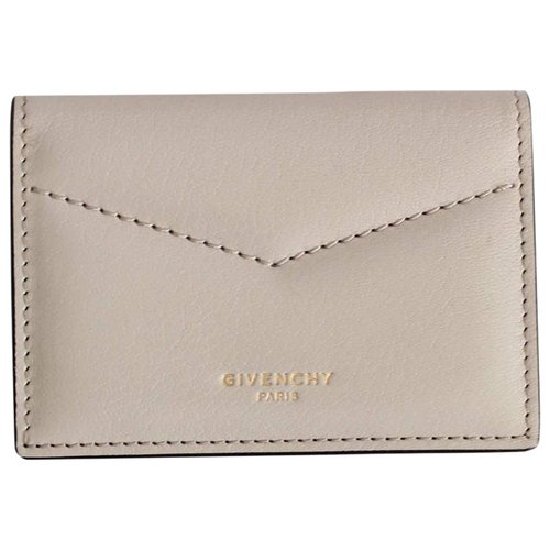 Pre-owned Givenchy Leather Wallet In Grey