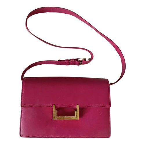 Pre-owned Saint Laurent Lulu Leather Clutch Bag In Pink