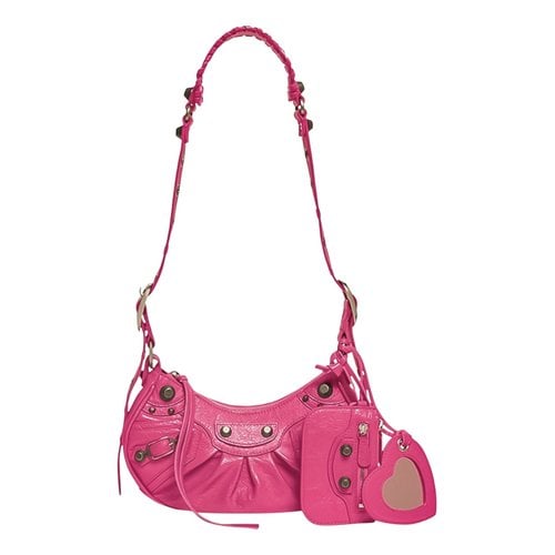Pre-owned Balenciaga Le Cagole Leather Handbag In Pink