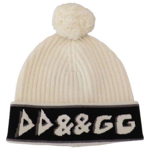 Pre-owned Dolce & Gabbana Cashmere Hat In White