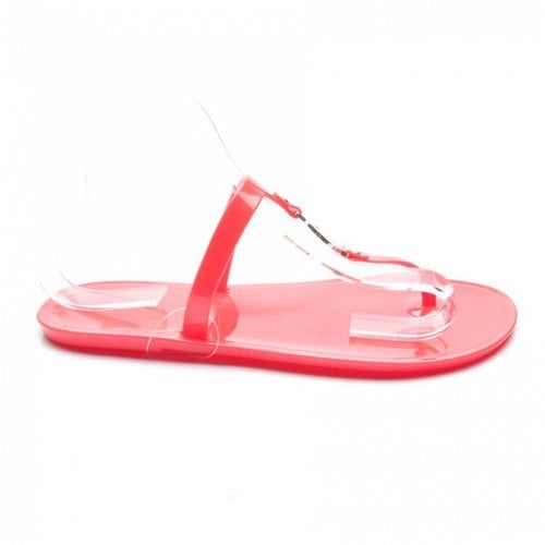 Pre-owned Michael Kors Cloth Sandal In Red
