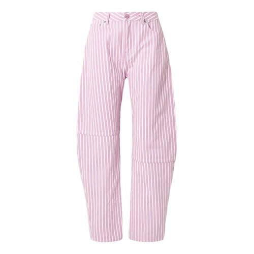 Pre-owned Ganni Jeans In Pink