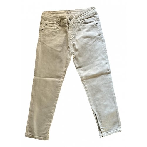 Pre-owned Prada Slim Pants In White