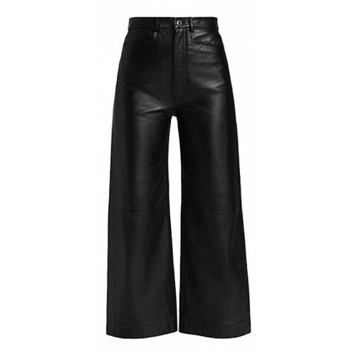 Pre-owned Proenza Schouler Leather Slim Pants In Black