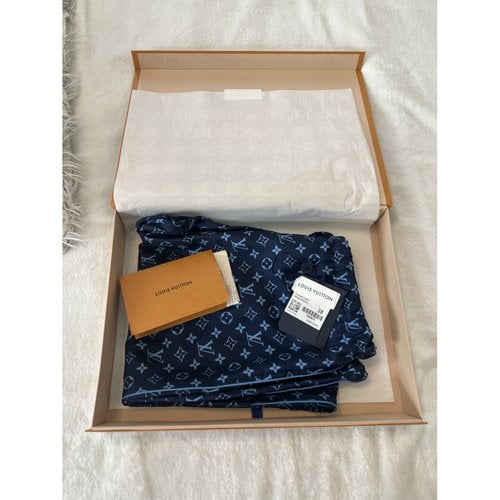 Pre-owned Louis Vuitton Silk Trousers In Blue