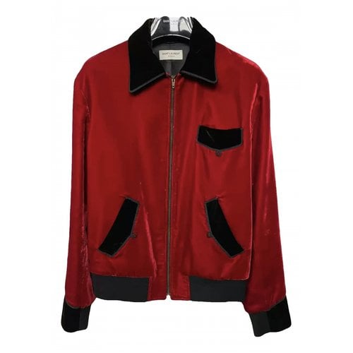 Pre-owned Saint Laurent Velvet Jacket In Red
