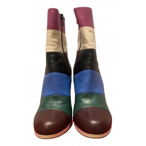 Pre-owned Valentino Garavani Leather Boots In Multicolour