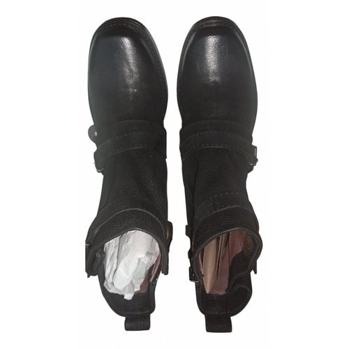 Pre-owned Mjus Leather Boots In Black