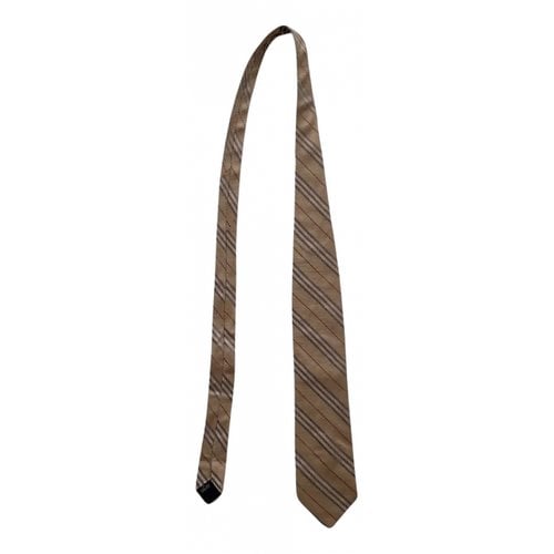 Pre-owned Burberry Silk Tie In Camel