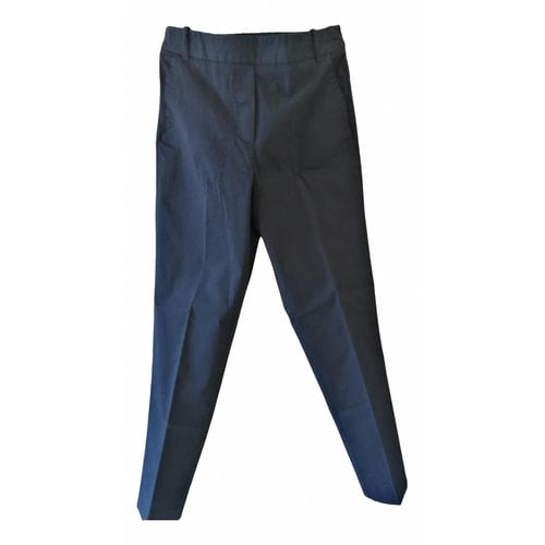 Pre-owned Kiltie Straight Pants In Black